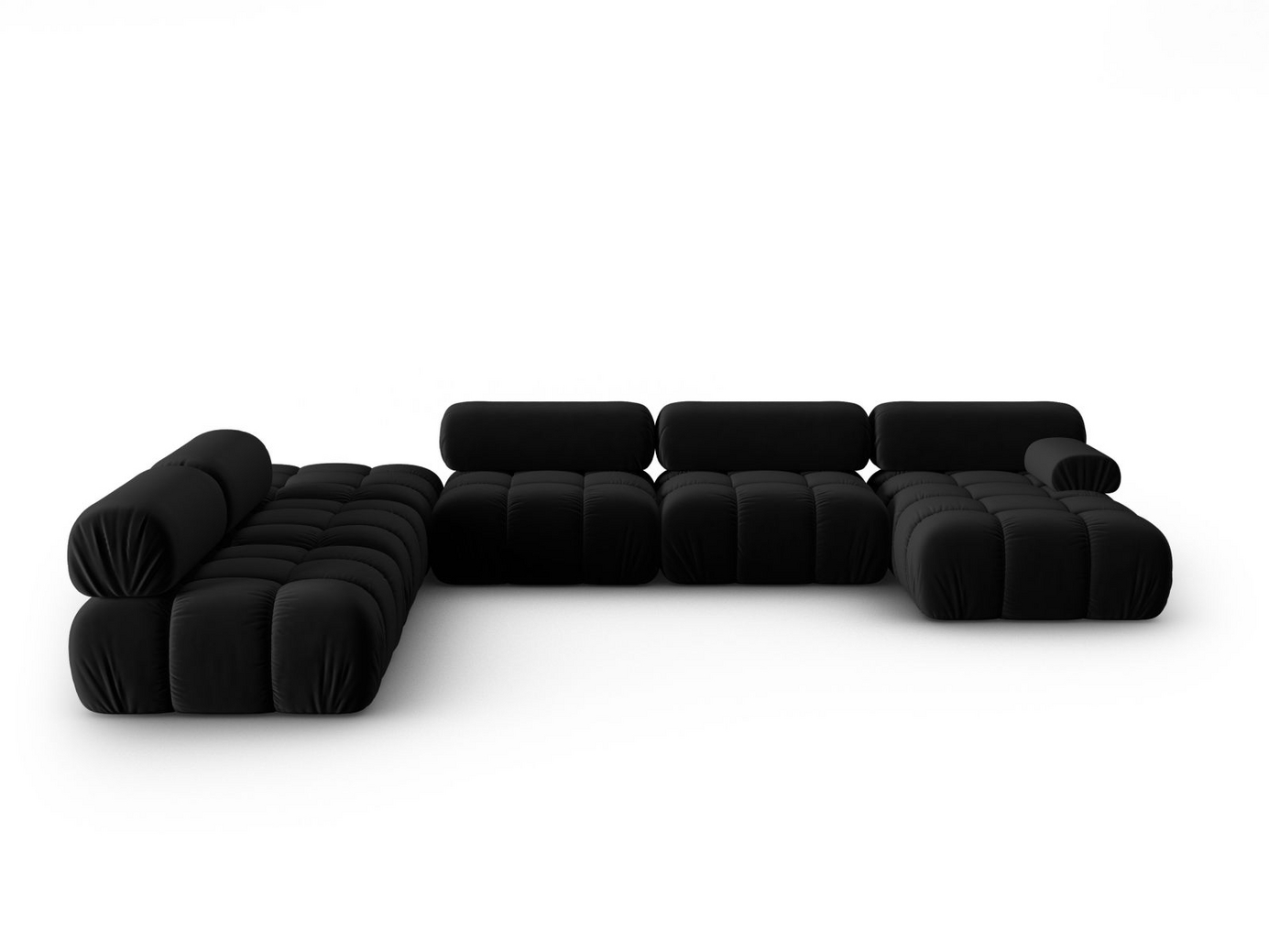 Cosmopolitan Design vänstervänd sammetspanoramamodulhörnsoffa, 