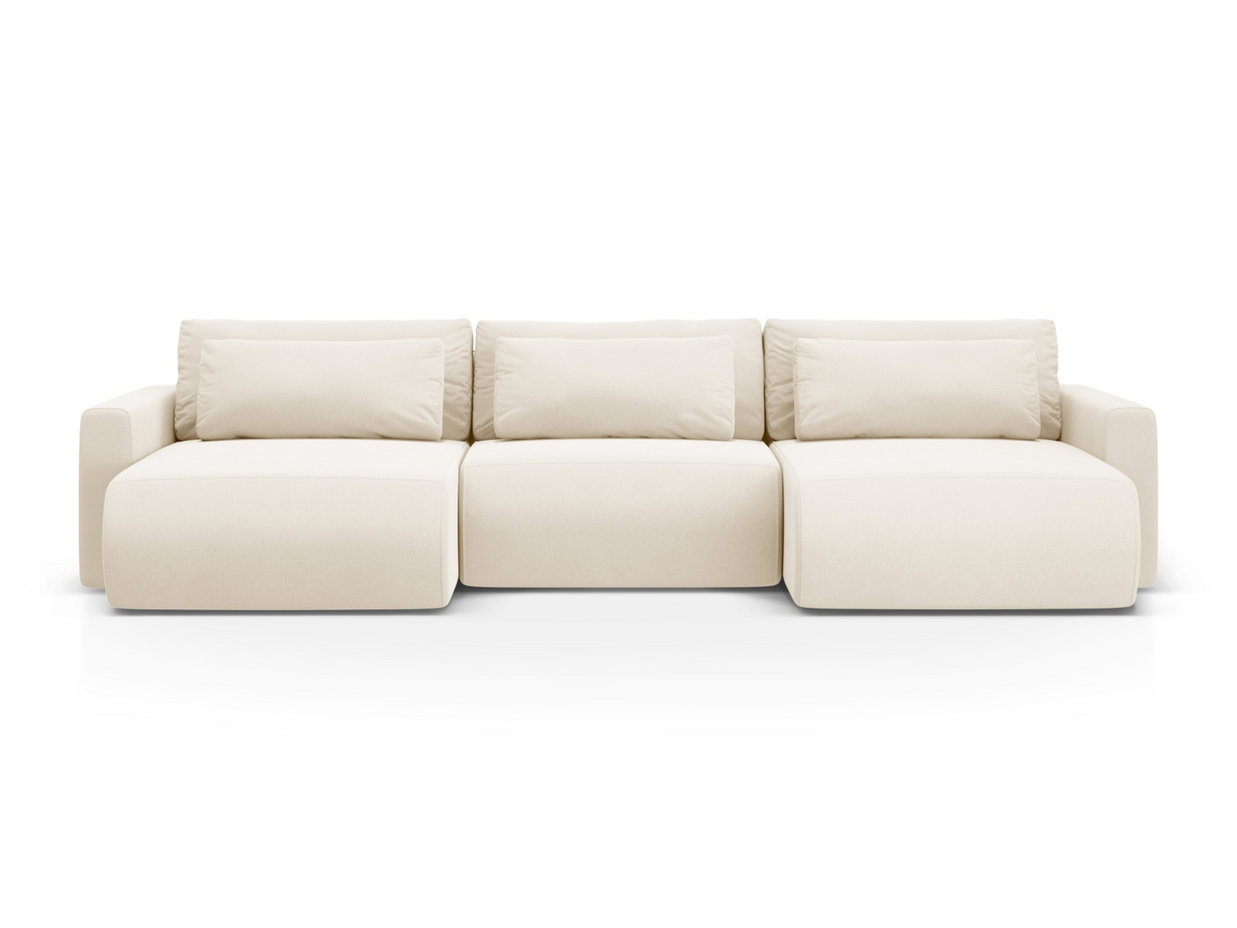 Cosmopolitan Design sammetspanoramabäddsoffa med förvaring, 