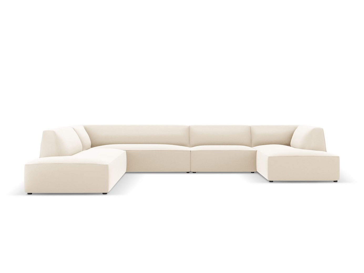 Cosmopolitan Design vänstervänd konstläderpanoramamodulhörnsoffa, 