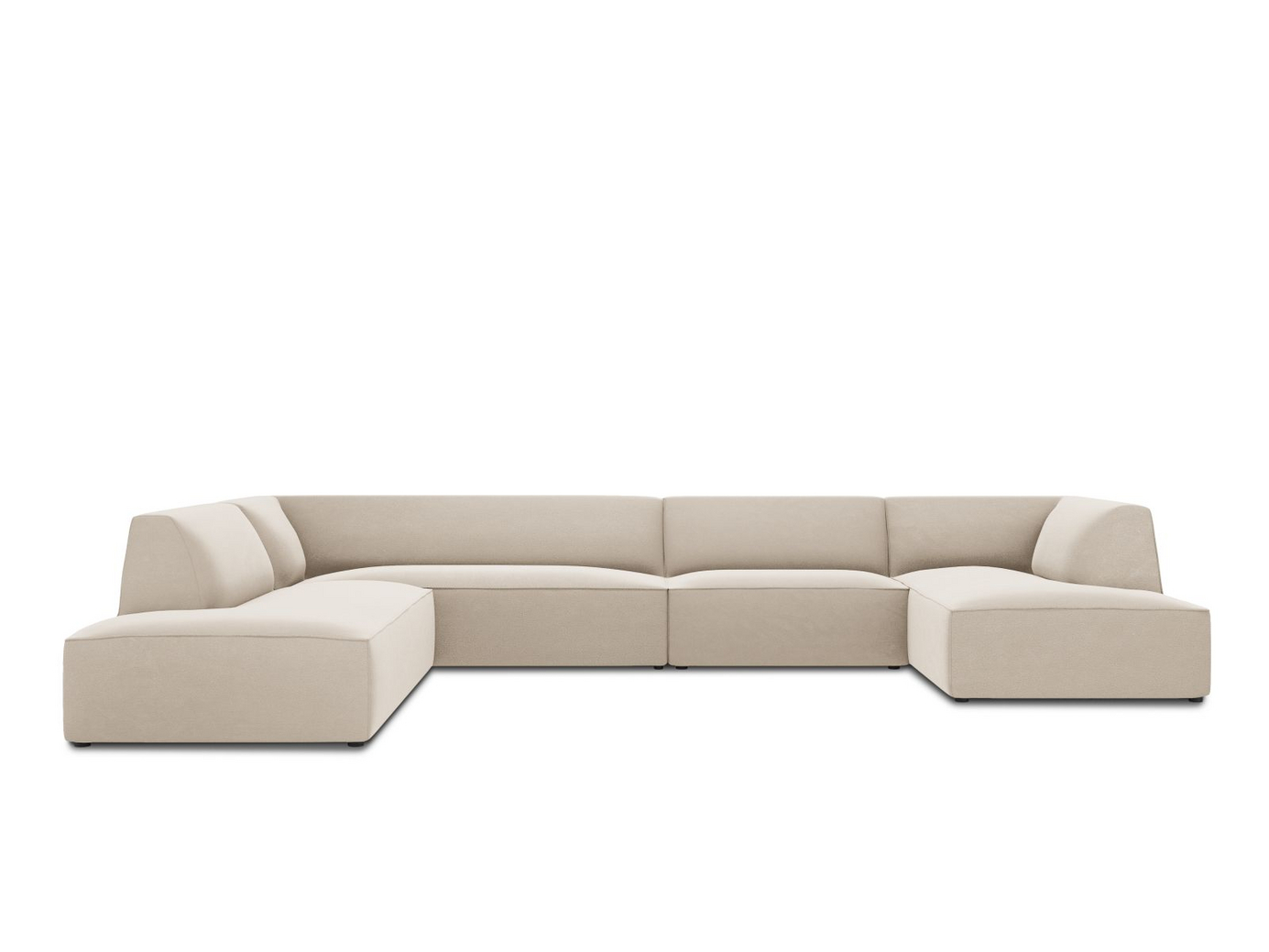 Cosmopolitan Design vänstervänd sammetspanoramahörnsoffa, 