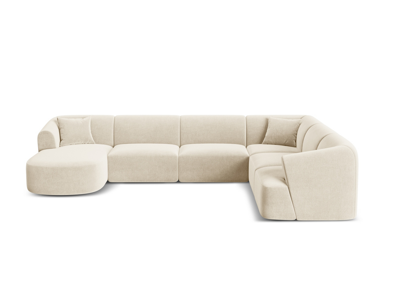 Cosmopolitan Design högervänd sammetspanoramamodulhörnsoffa, 