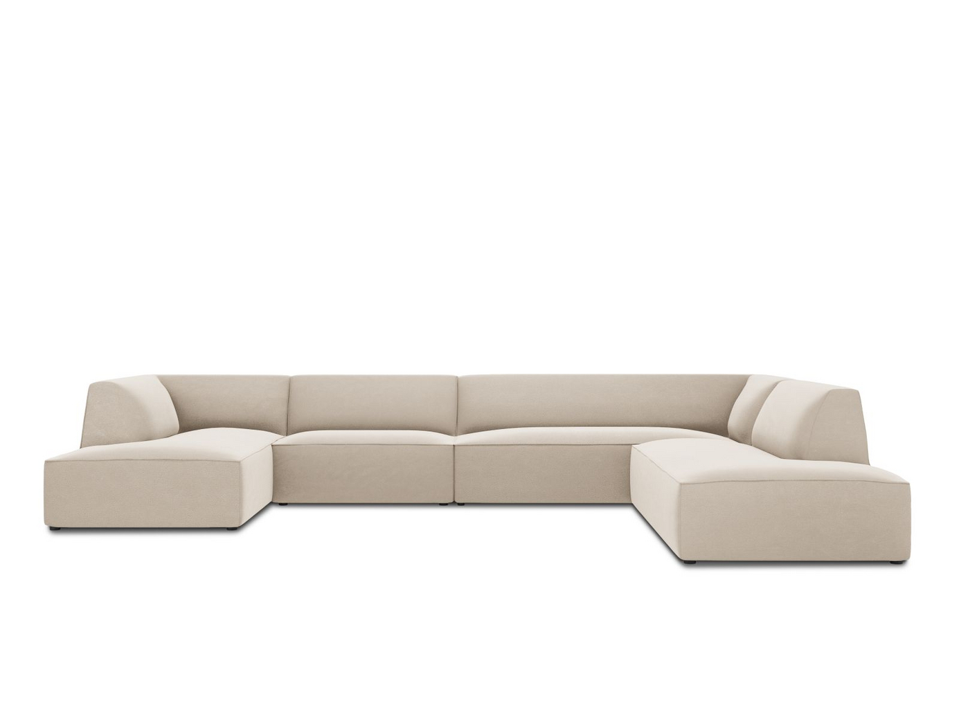 Cosmopolitan Design högervänd sammetspanoramahörnsoffa, 