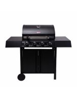 DOSE Gasolgrill BARBEQUE, 4 brännare svart, 120x110x53cm