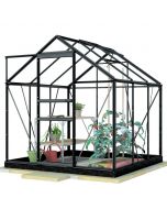Lykke Växthus Glas 3,8m2, svart