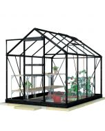 Lykke Växthus Glas 5m2, svart