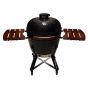 KOBE Kamado kolgrill PROFESSIONAL XXL BLACK EDITION, med en skyddskåpa, en värmefördelningsplatta och ett kolankare