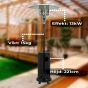 Fornorth terrassvärmare Stand Patio 13kW gasdriven, svart