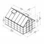 Palram-Canopia Växthus Balance Hybrid, 8,9m², 8x12, silver