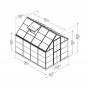 Palram-Canopia Växthus Harmony, 4,6m², 6x8, silver