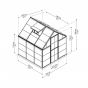Palram-Canopia Växthus Harmony, 3,4m², 6x6, silver