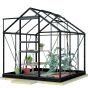 Lykke Växthus Glass 3,8m2 svart | Växthus