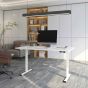 Lykke höj och sänkbart skrivbord M100, vit, 120 x 60 cm