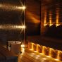 FTLIGHT SAUNASET PLATINUM 9-delad, KROM, 180°C kablar, 3x3m 3x4m 3x5m, färdig att installeras, 3500K