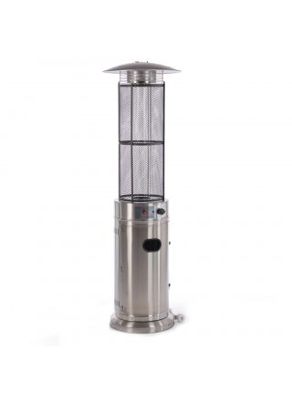 Fornorth terrassvärmare Round Tube 11kW gasdriven, rostfritt stål