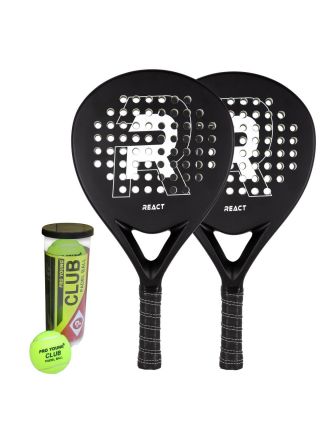React padelracket set, 2 racketar och bollar