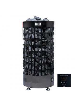 Vasta Bastuaggregat Ignite 6kw, black steel, separat, 5-8m3