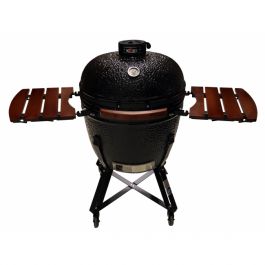 KOBE Kamado kolgrill PROFESSIONAL XXL BLACK EDITION, med en skyddskåpa, en värmefördelningsplatta och ett kolankare
