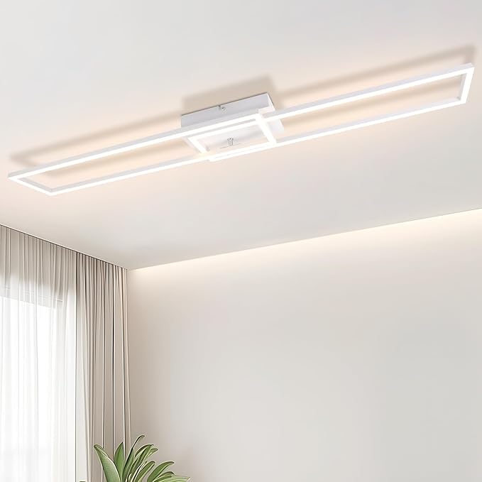 NETTLIFE LED - taklampa, vit, modern, ram, 32W, 3000K