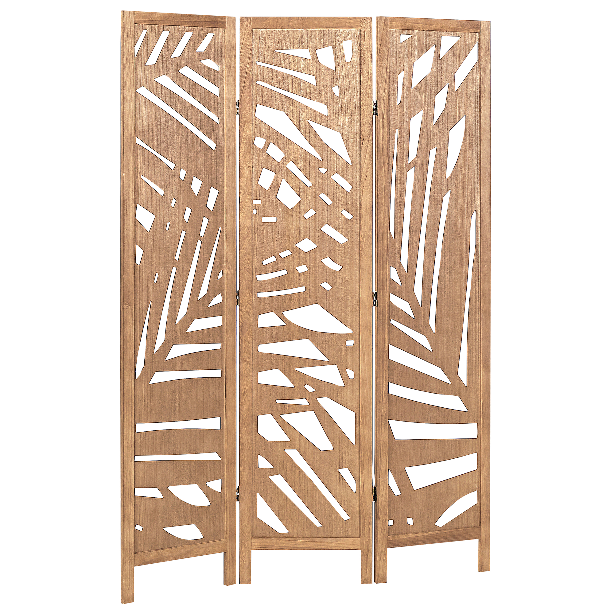 Rumsavdelare med 3 paneler VERNAGO 122 cm 170 cm Ljusbrun