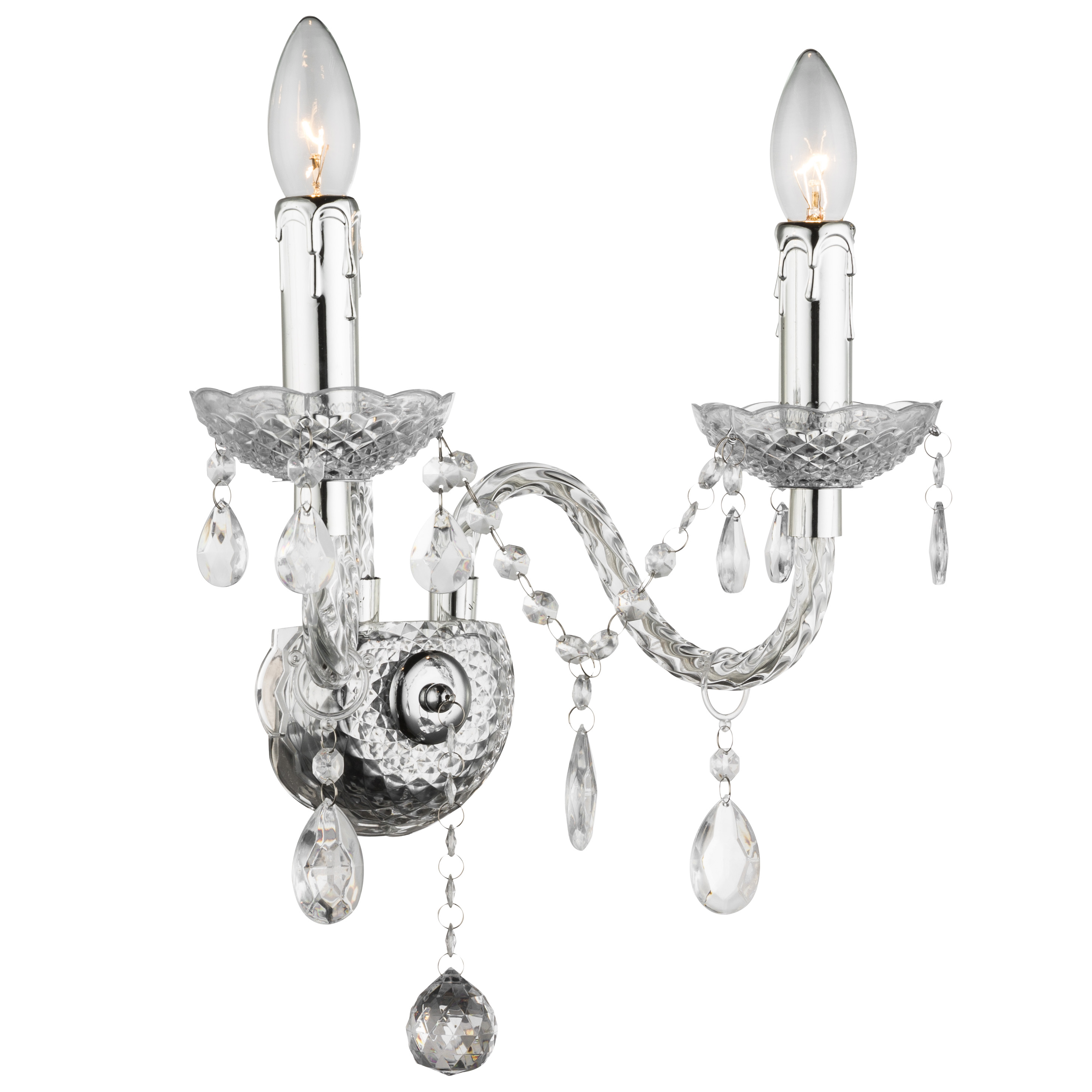 TOOLIGHT vägglampa EBT017-2W Transparent 18x40x36cm