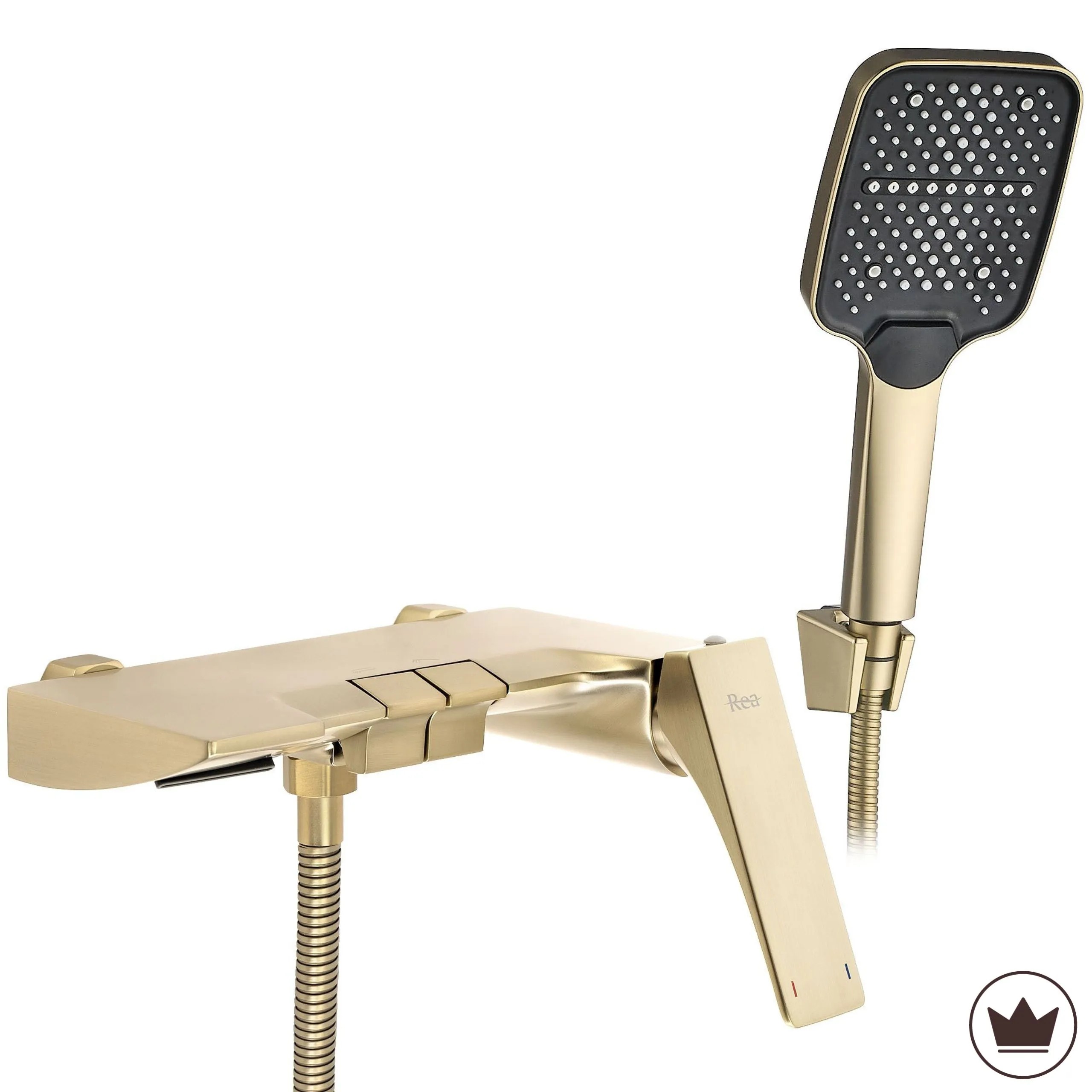 REA Premium badkarsblandare joe , Borstat guld, 15,5x8x12cm