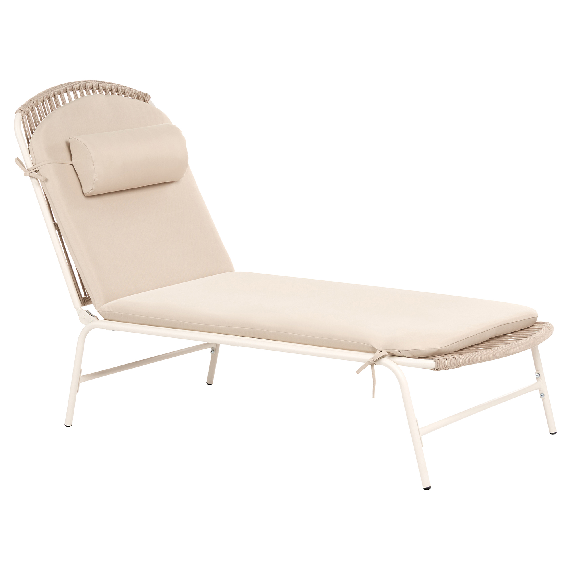 Solstol med dyna SEZZE Metall Ljusbeige