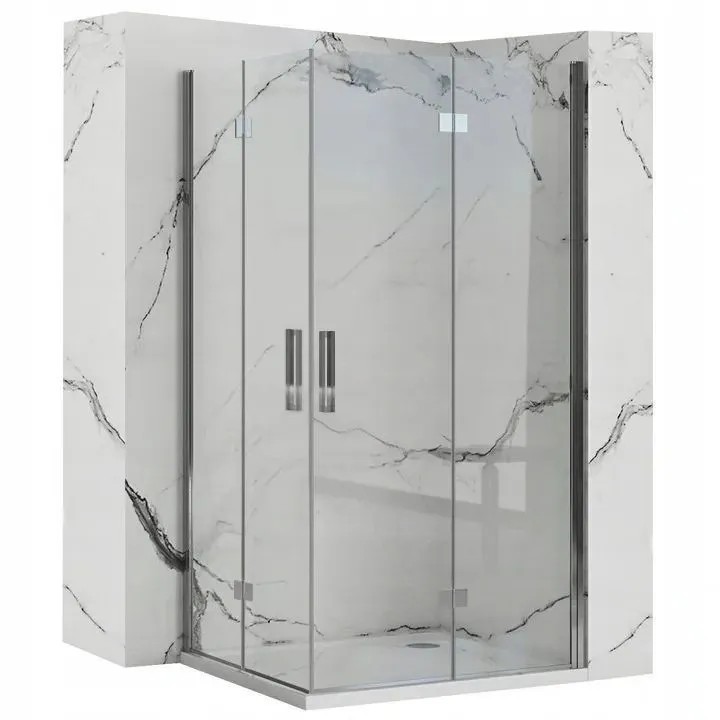 REA Duschkabin MOLIER DOUBLE 90X100 Krom, 90x100x190cm