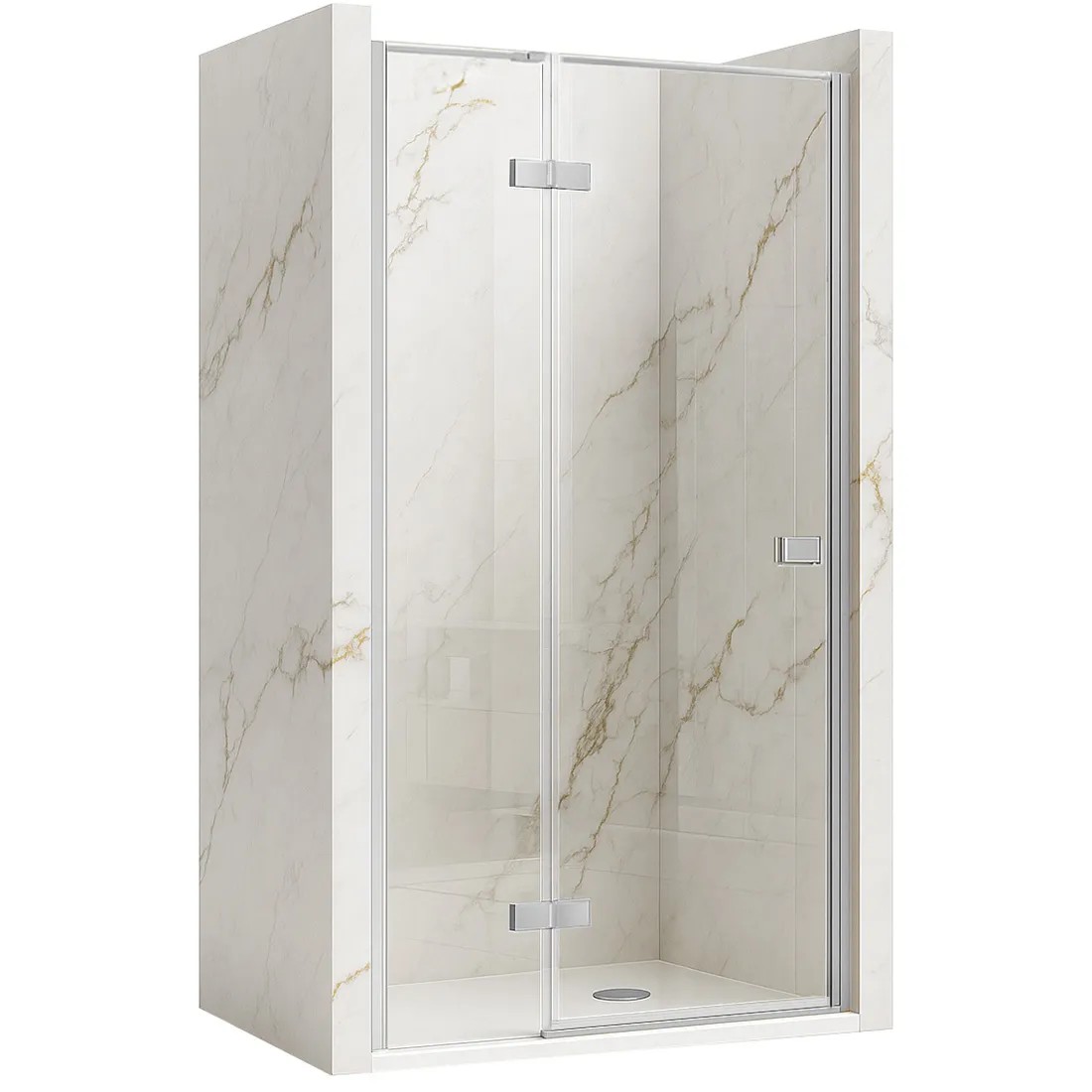 REA Duschdörr Atlas 100 Vänster + magnetlist Krom, 100x0,6x200cm