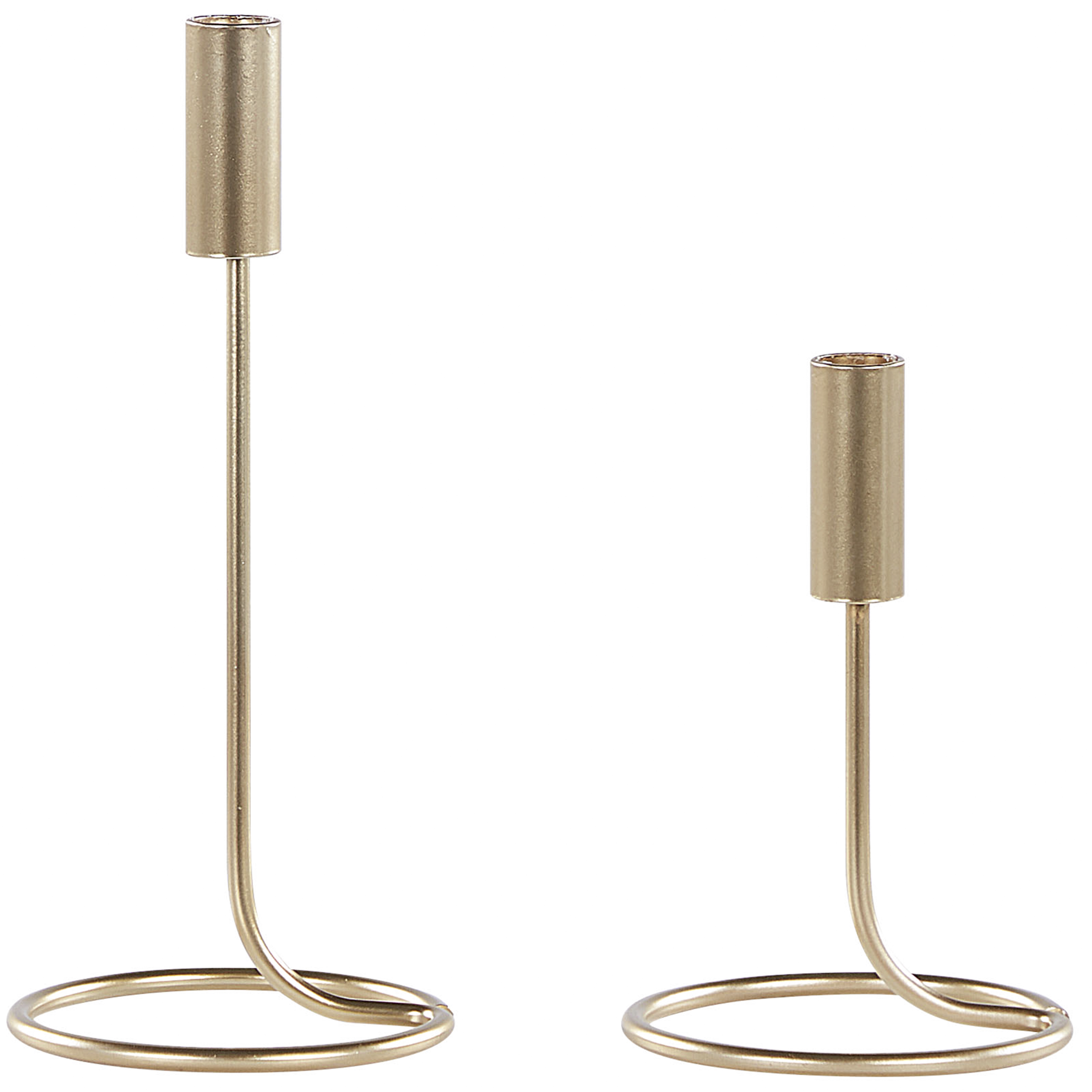 Set med 2 ljusstakar BUNYU 19/28 cm Metall Guld