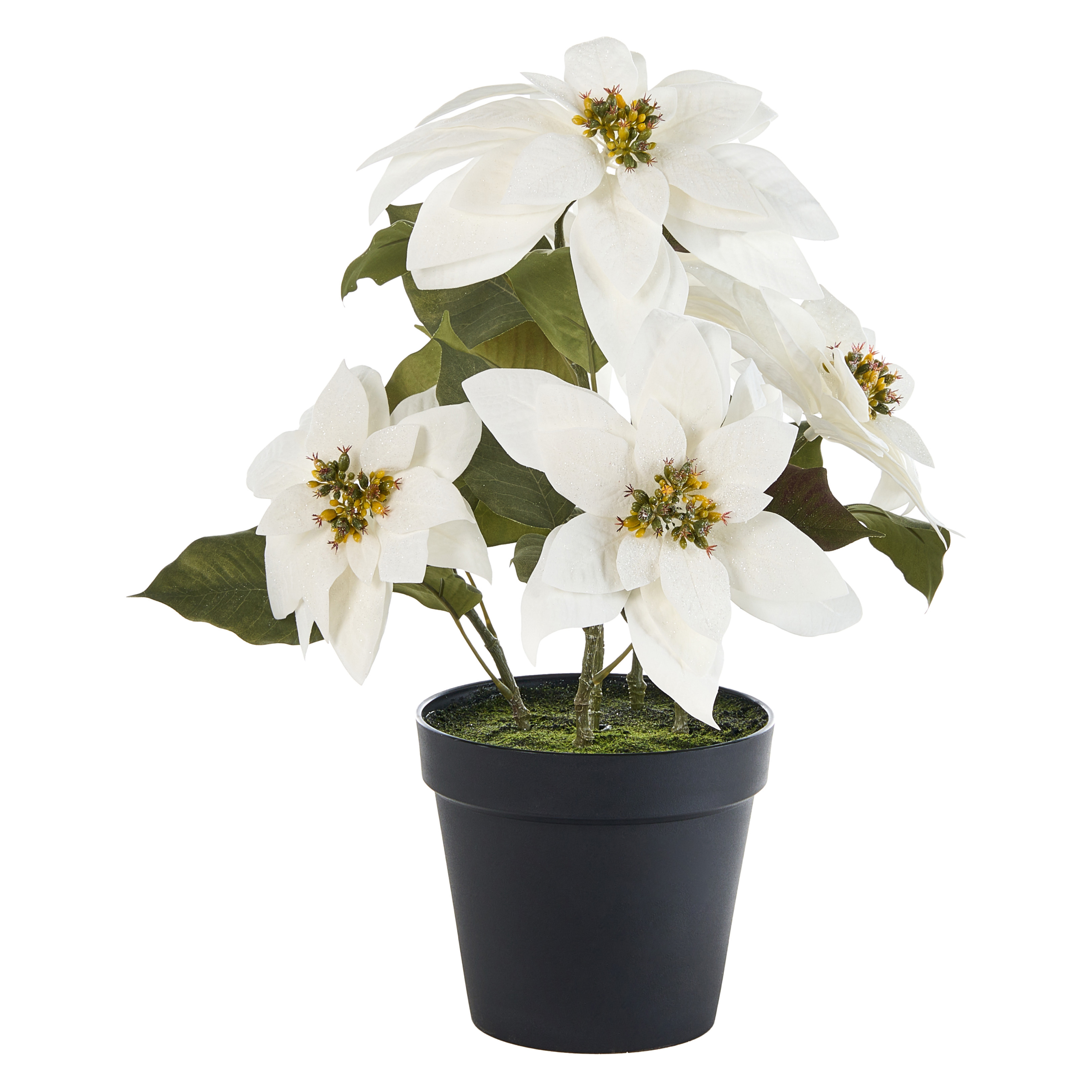 Konstgjord växt CHRISTMAS FLOWER 61 cm Vit