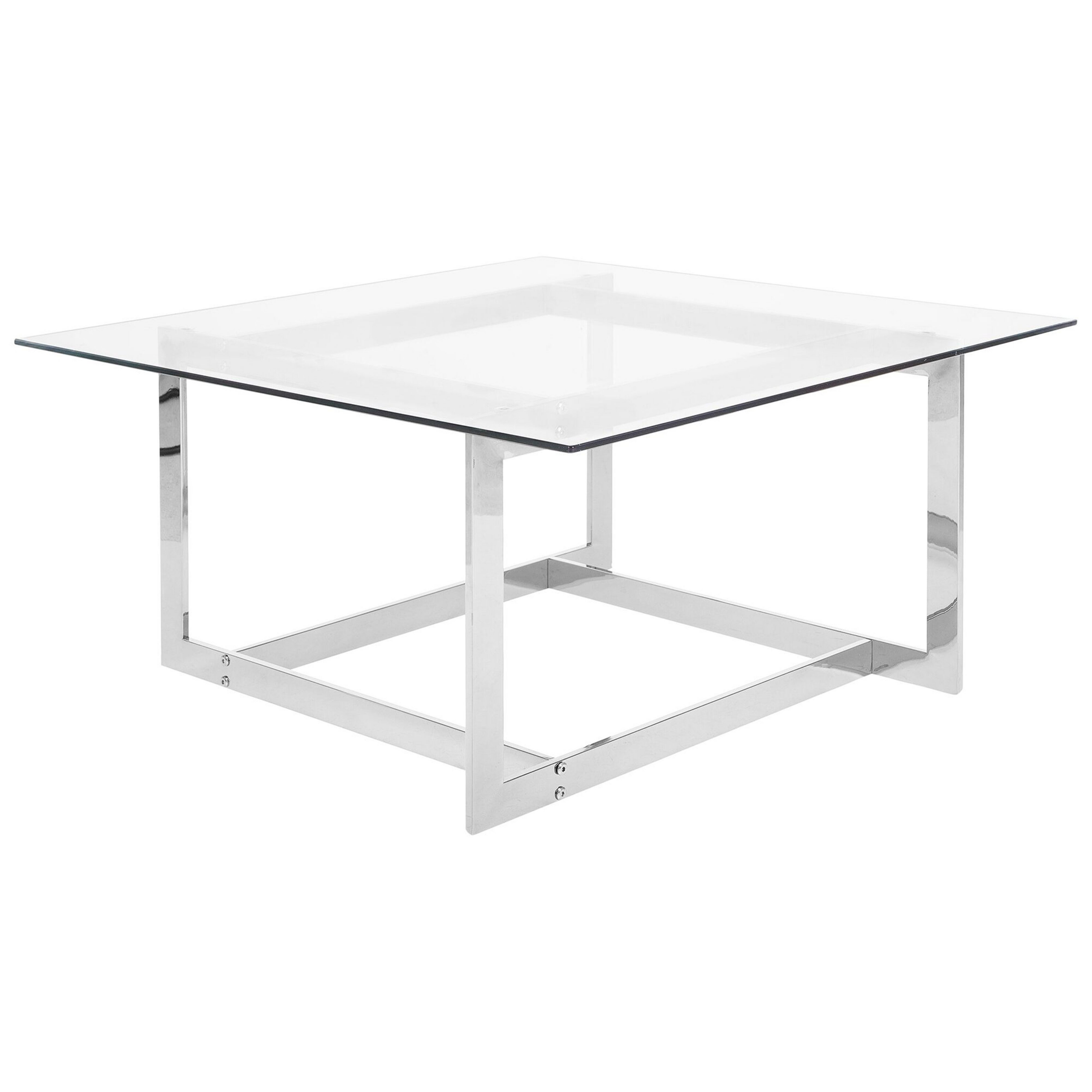 Soffbord CRYSTAL Härdat glas Silver