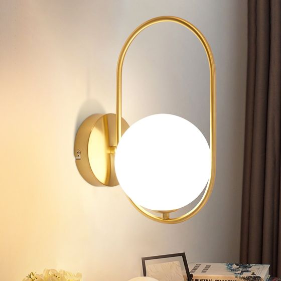 NETTLIFE modern vägglampa för inomhusbruk - Gyllen, glas, G9, metalldesign - vägglampa För badrummet Vintage - kreativ sänglampa