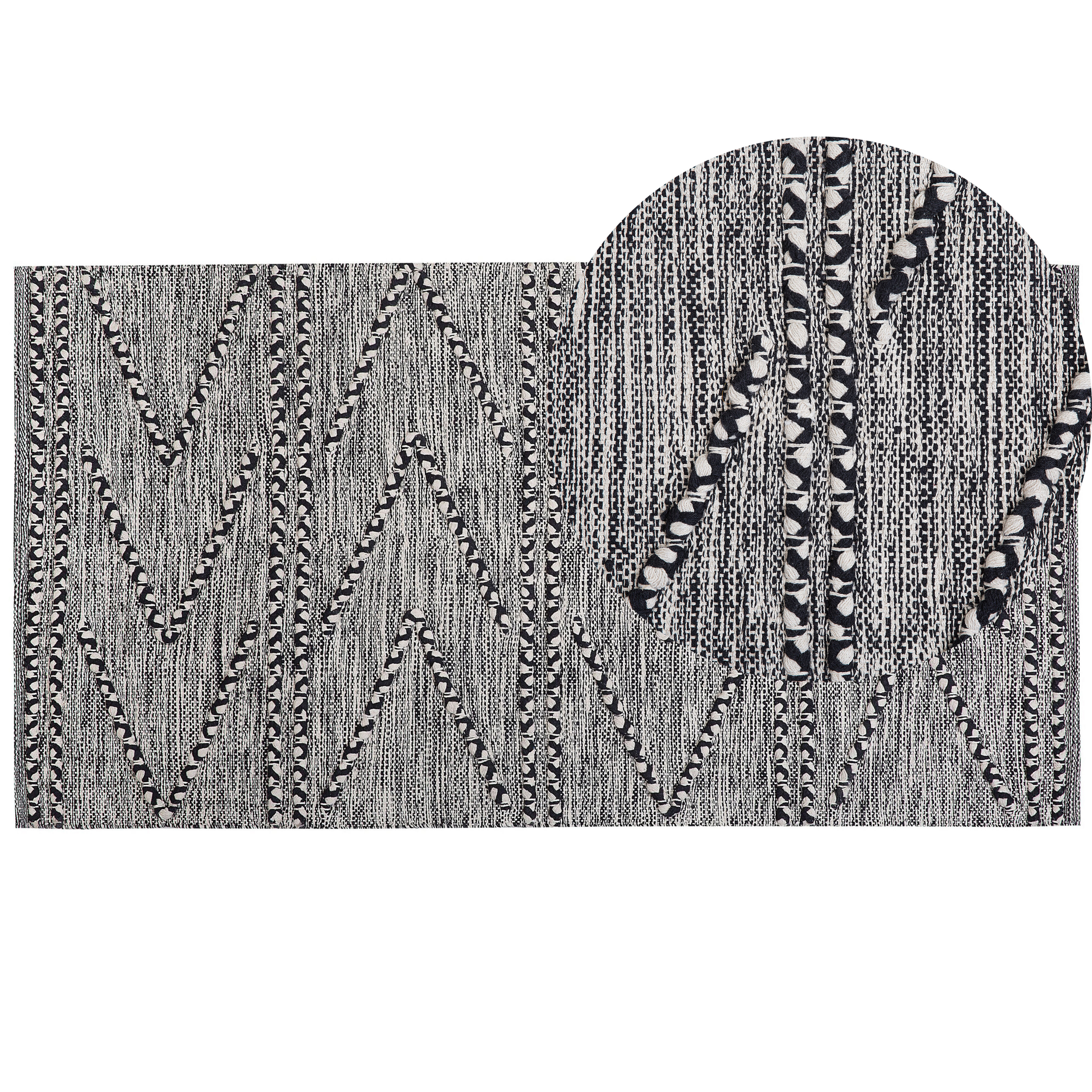 Matta TERMAL Svart 80 x 150 cm Bomull