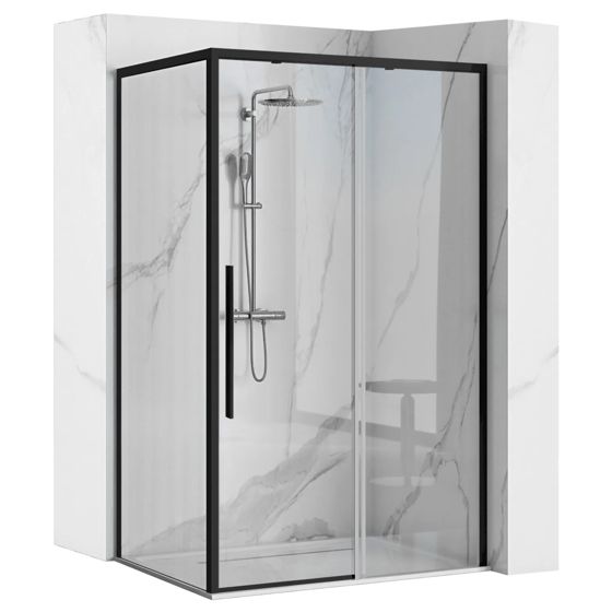 REA Duschkabin SOLAR 80x100 Svart, 80x98,5x195cm