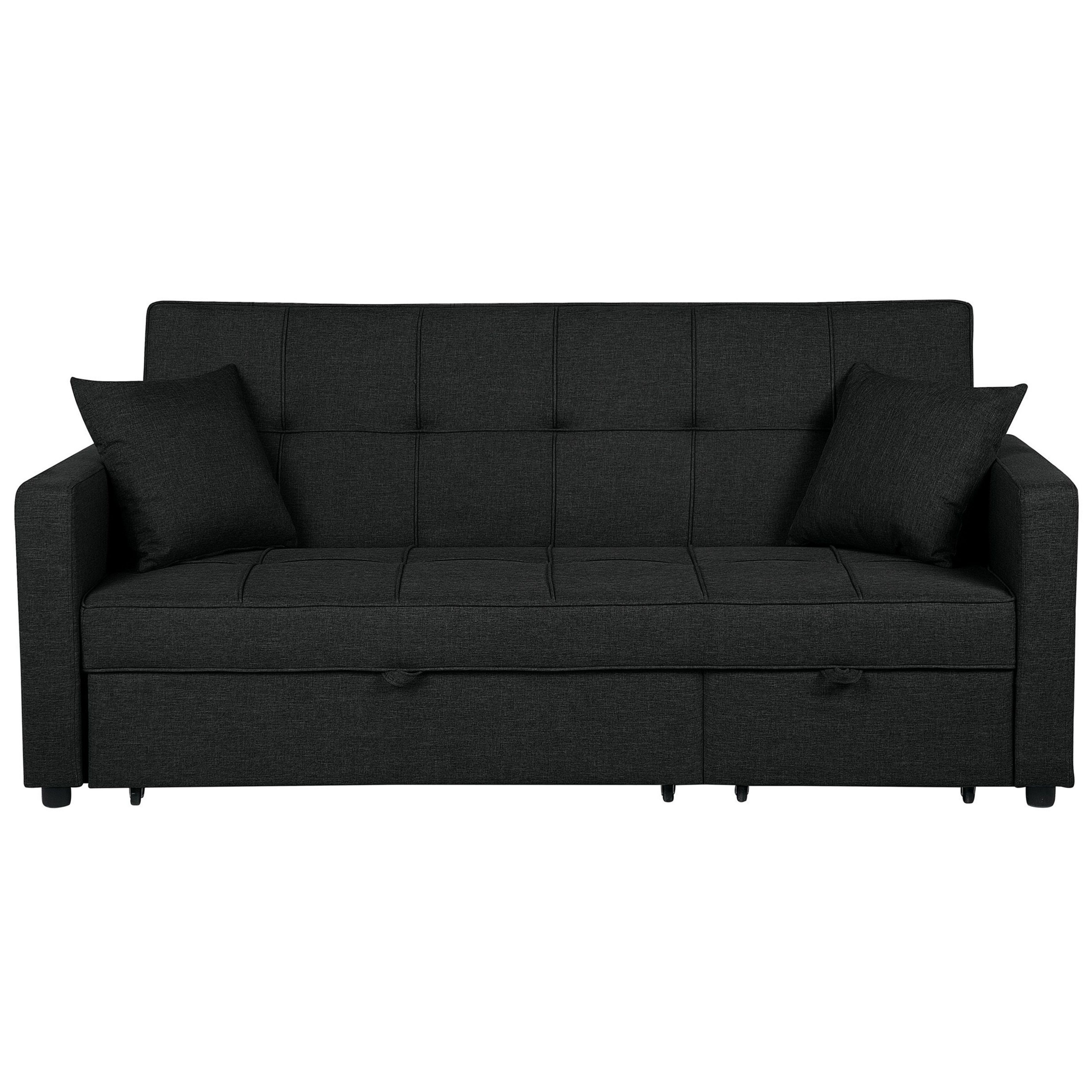 Bäddsoffa 3-sits GLOMMA Svart