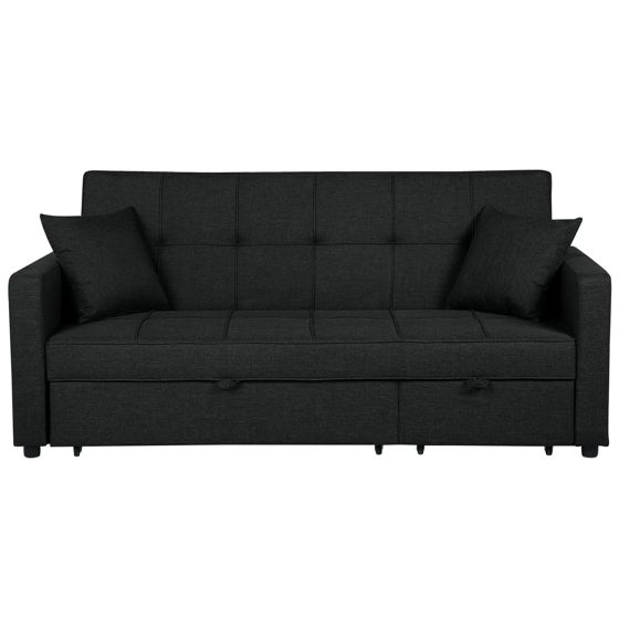 Bäddsoffa 3-sits GLOMMA Svart
