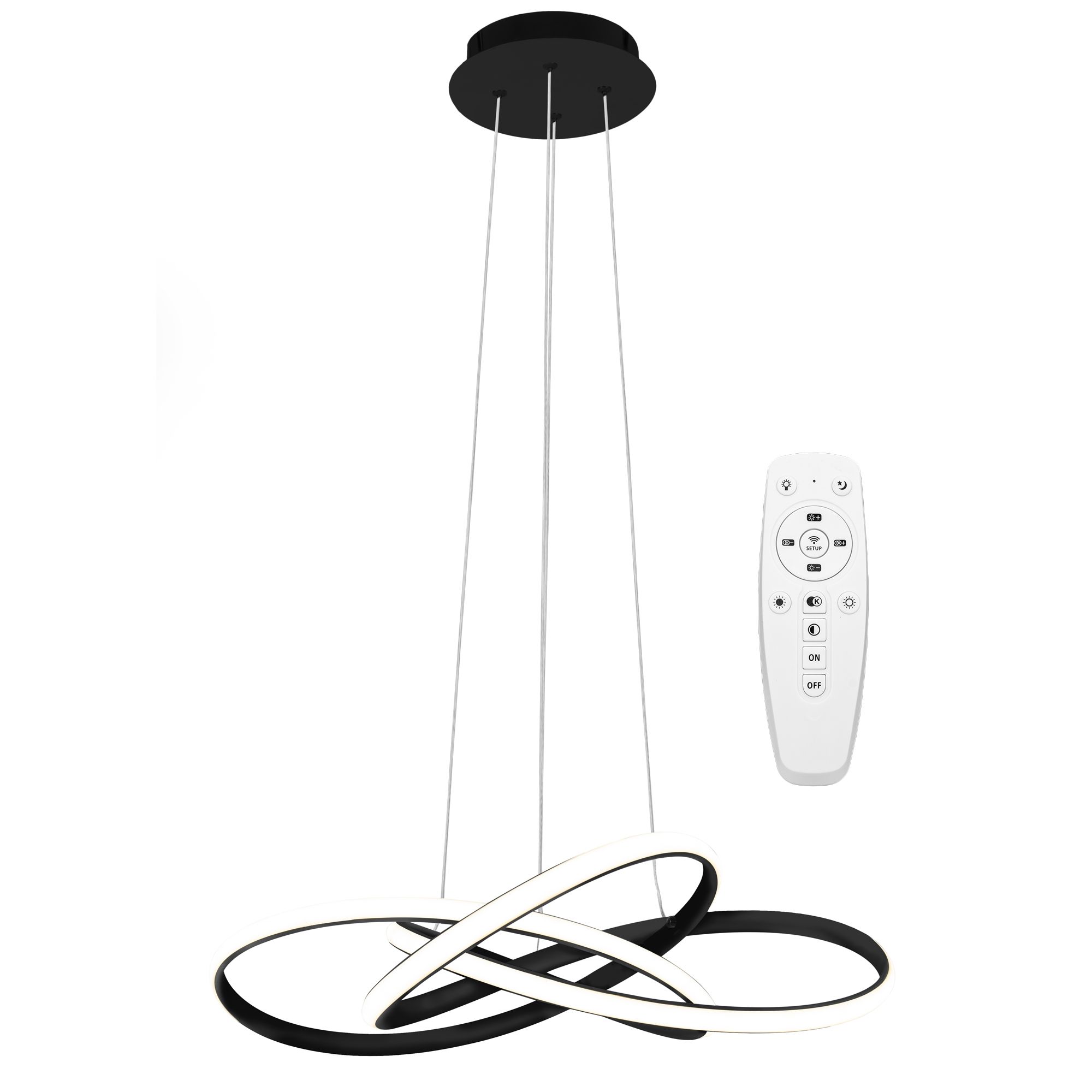 TOOLIGHT hängande taklampa LED APP814-CP NODE Svart 13x60x70cm