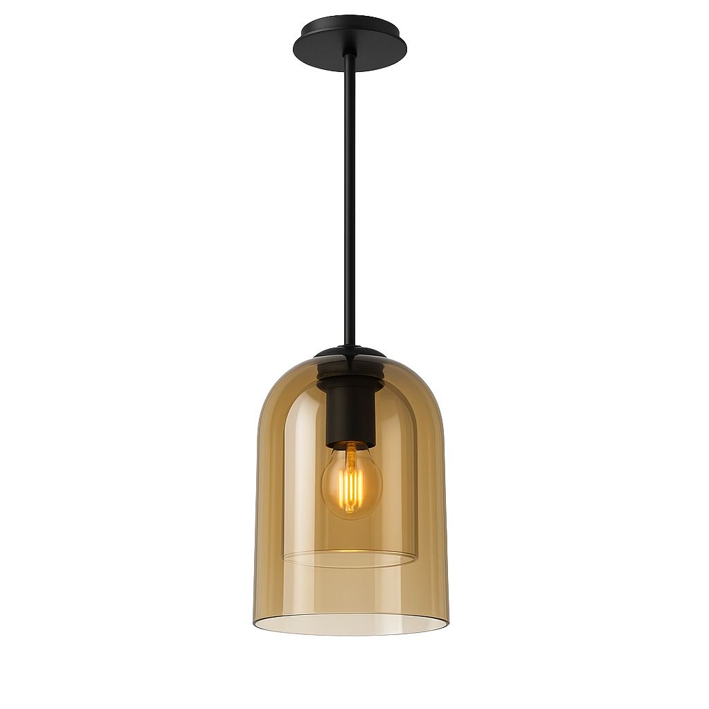 TOOLIGHT hängande taklampa APP1704-1CP Brun 15x15x22cm