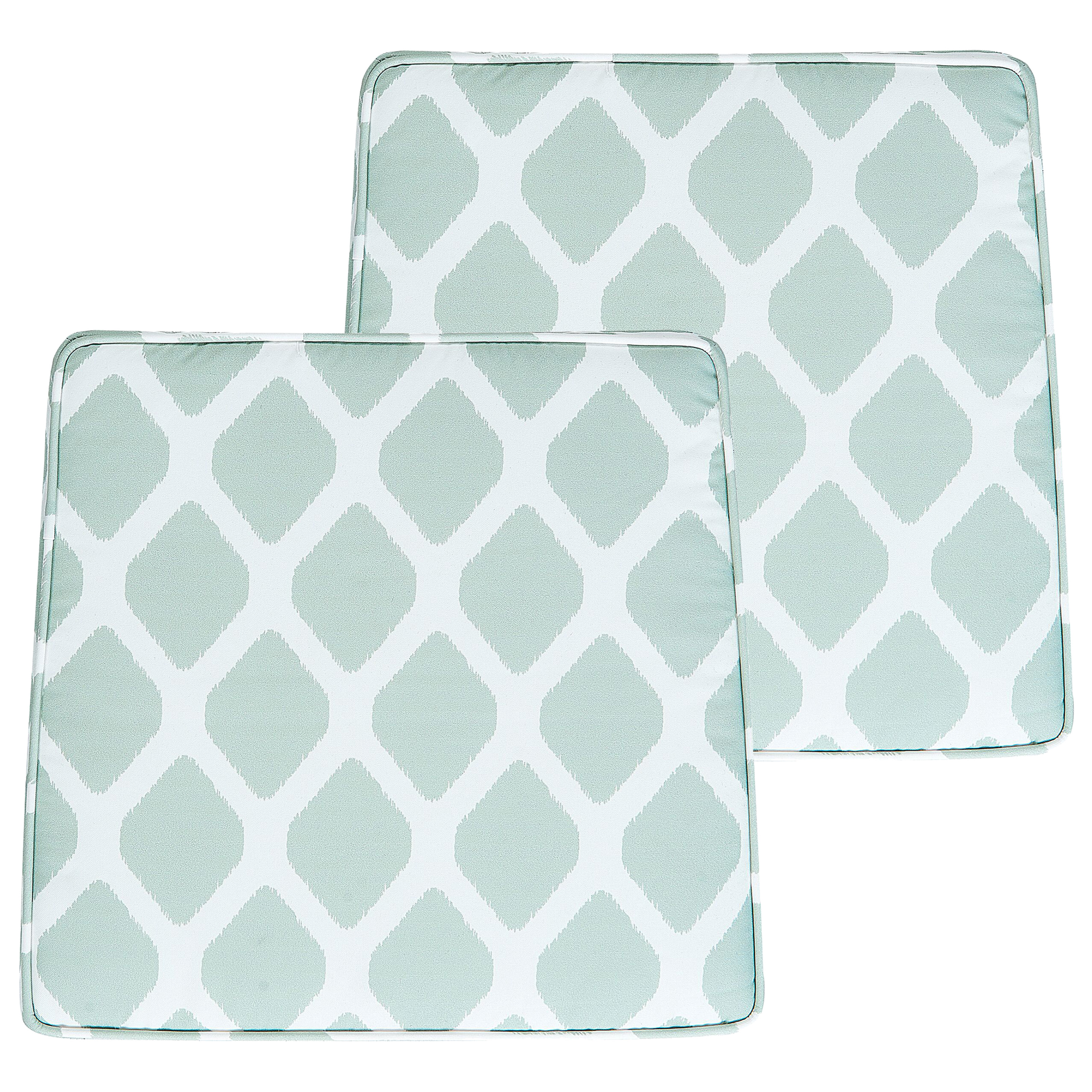 Set med 2 dynor för trädgårdsstol TERNI 37 x 34 cm Mintgrön