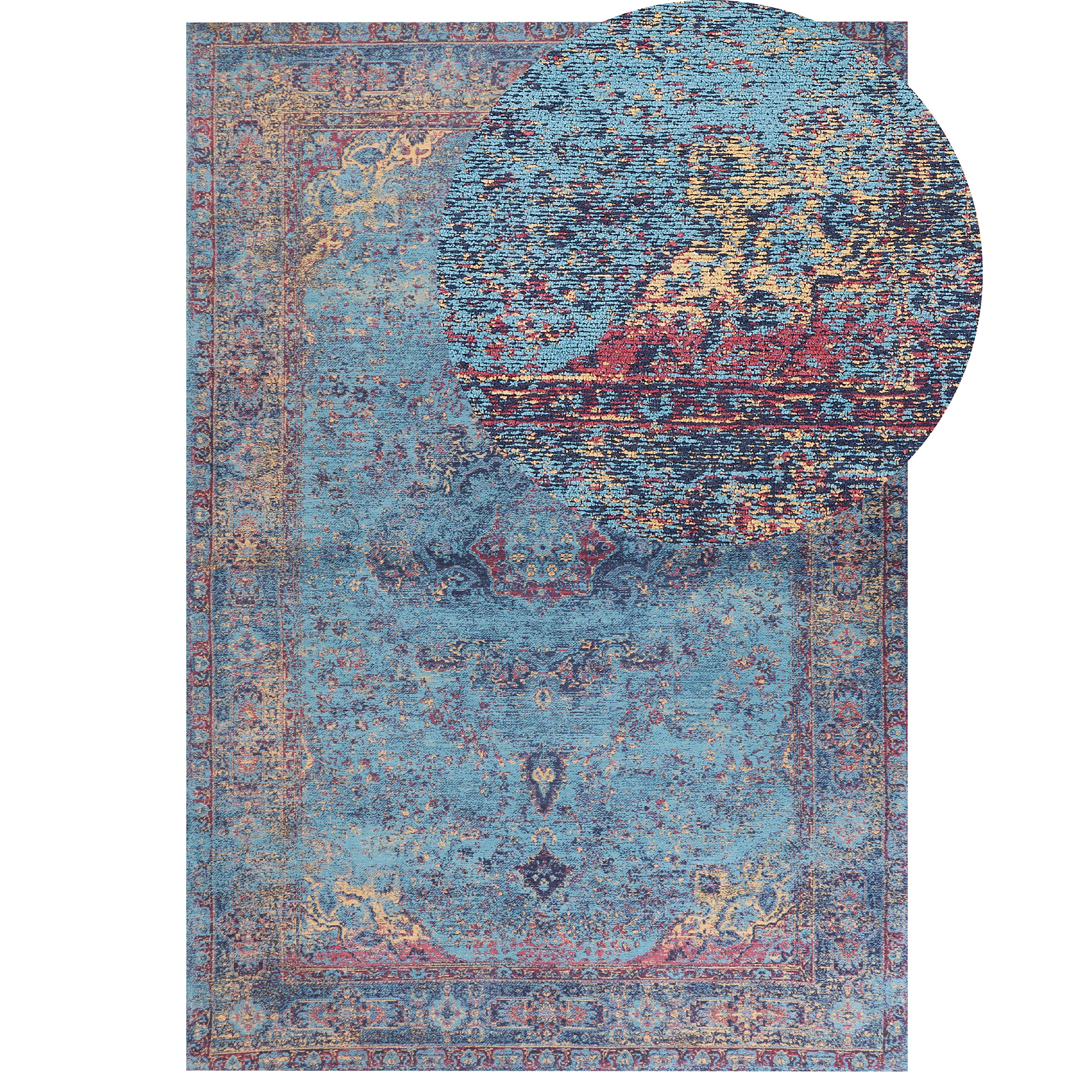 Matta KANSU Blå 160 x 230 cm Bomull