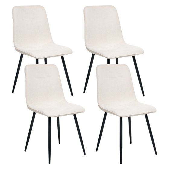 Set med 4 matstolar TUSCOLA Ljusbeige