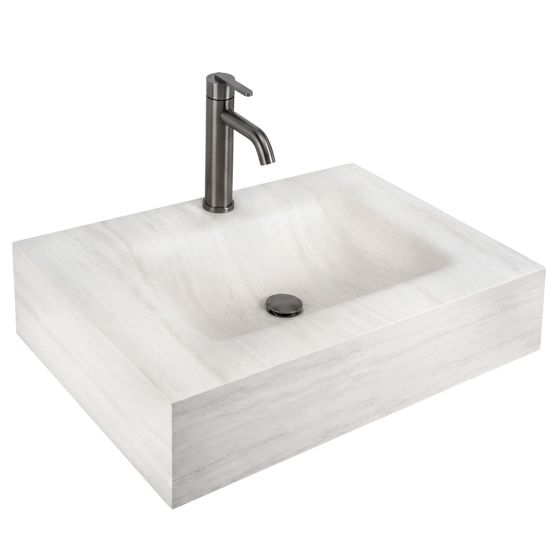 REA Vägghängt Tvättställ APOLLO MURALTO ROMA 80 Vit, 80x50x20cm