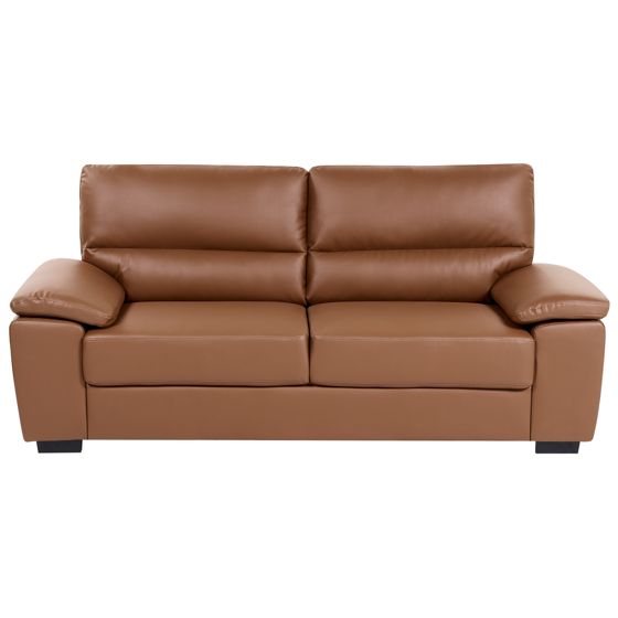 Soffa 3-sits VOGAR Konstläder Guldbrun