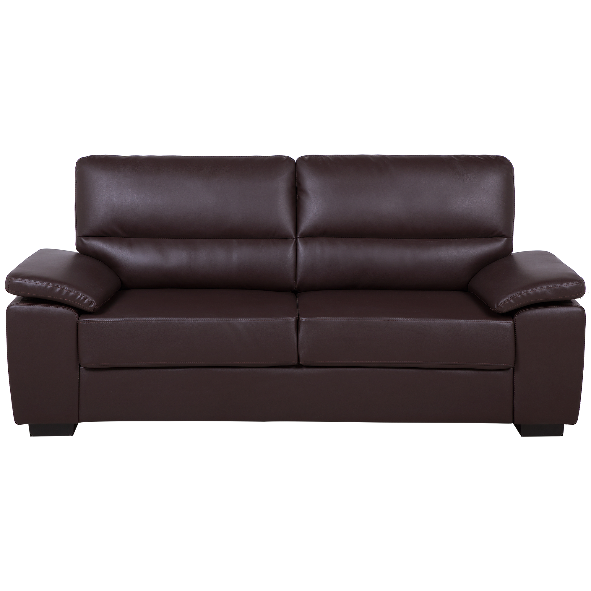 Soffa 3-sits VOGAR Konstläder Mörkbrun