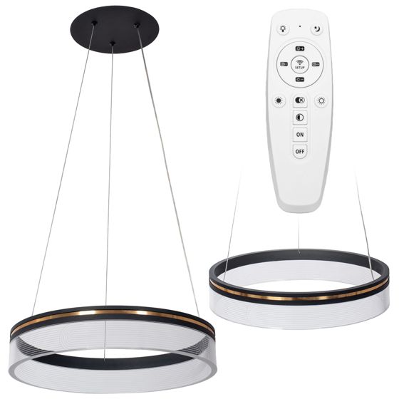 TOOLIGHT hängande taklampa APP1191-CP 40CM LED Svart 40x40x8cm