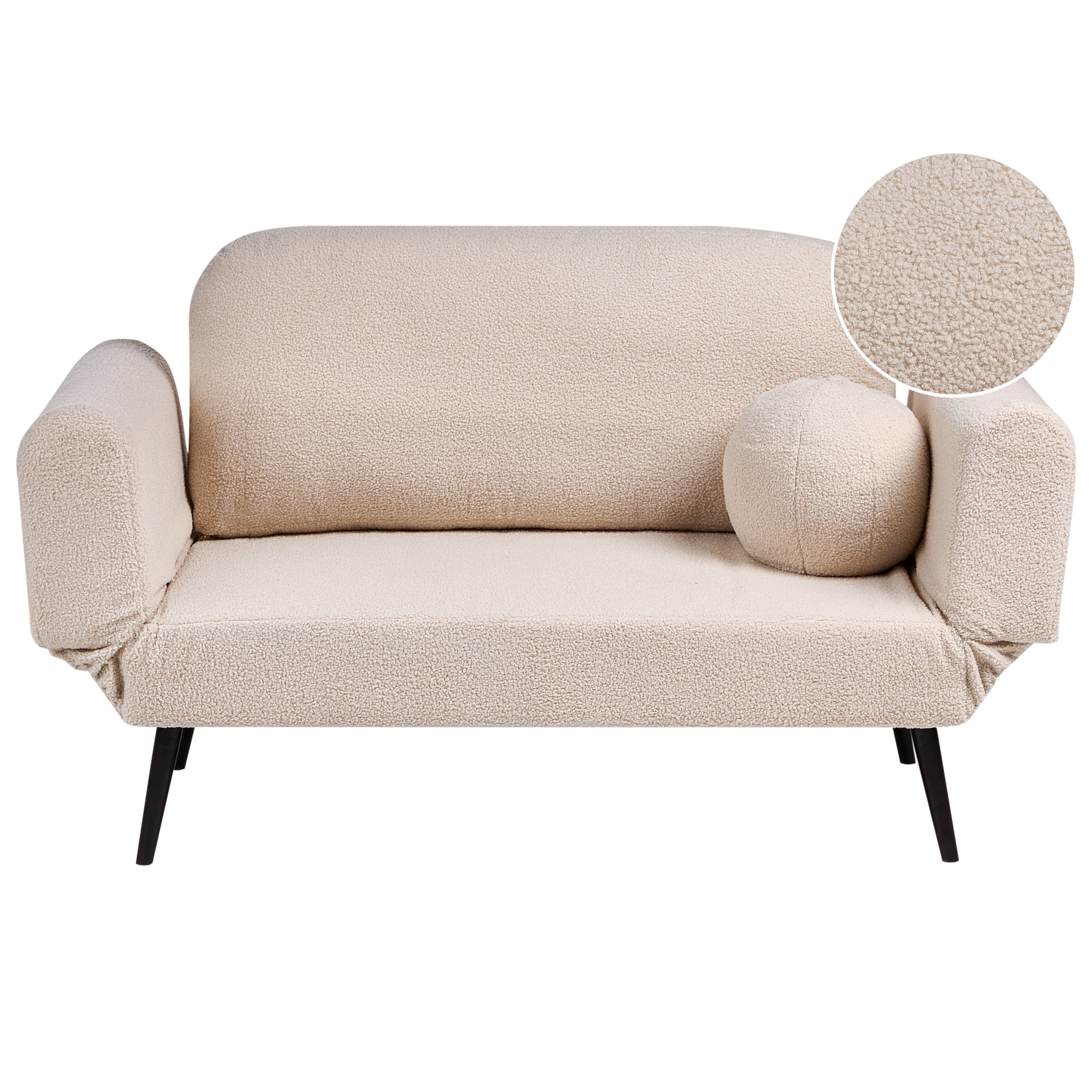 Bäddsoffa 2-sits DOROTEA Bouclé Beige