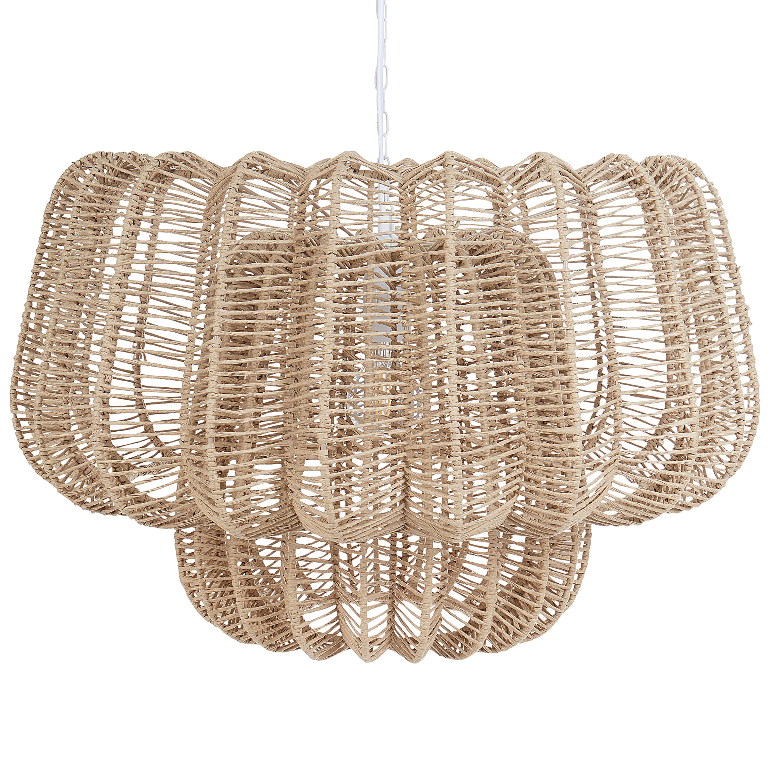 Pendellampa SAISI Pappersrep Beige