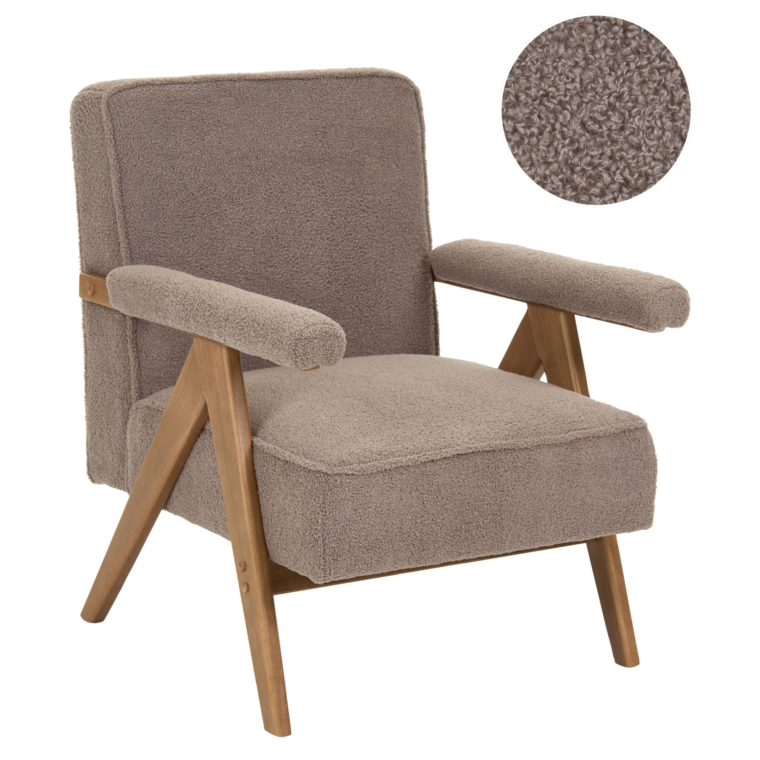 Fåtölj EVJE Bouclé Taupe
