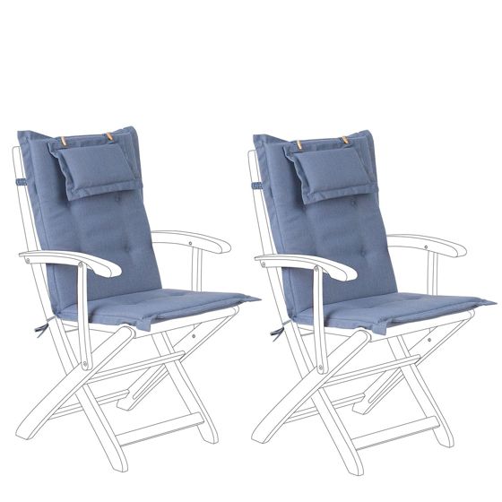 Set med 2 rygg-/sittdynor MAUI 40 x 54 cm Blå