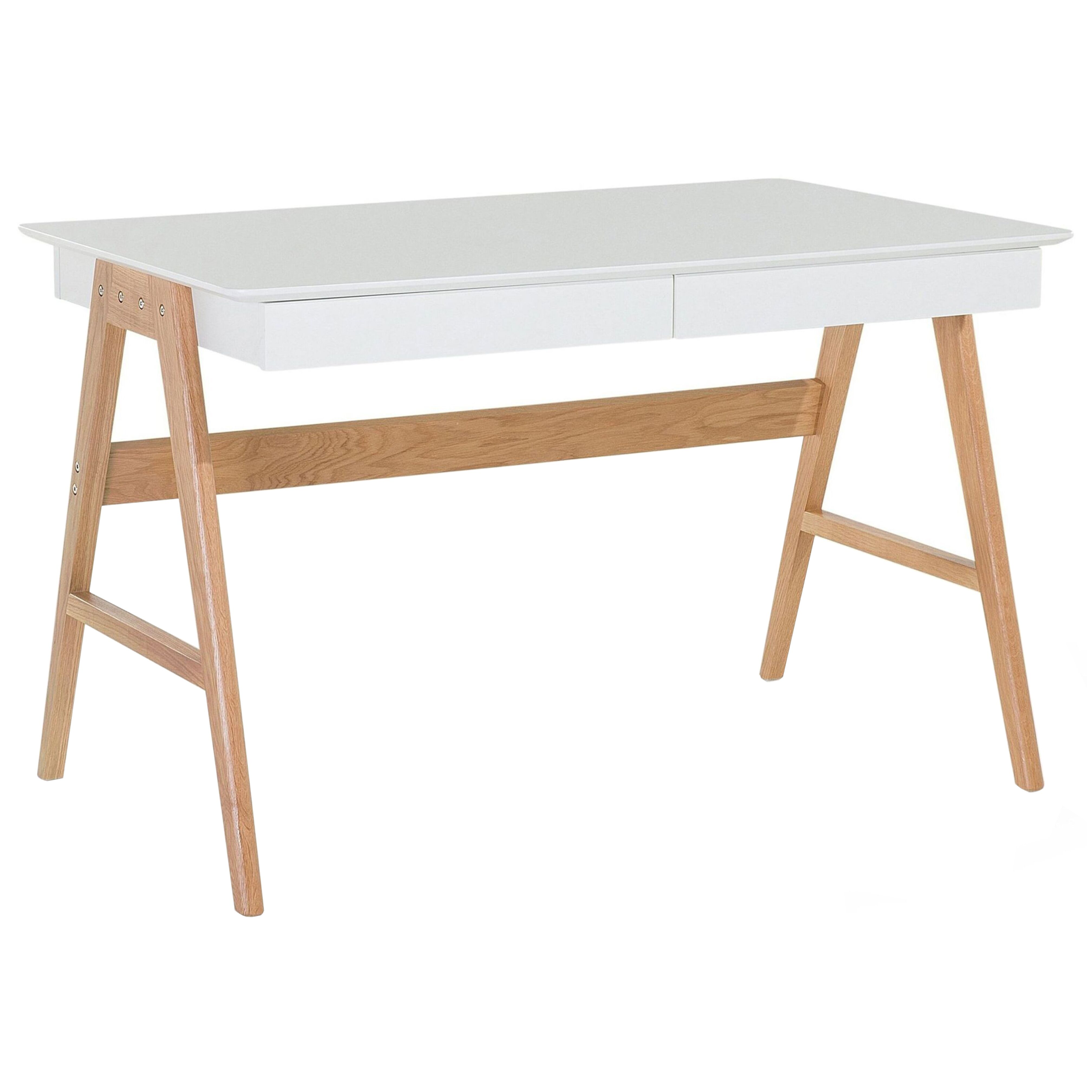 Skrivbord SHESLAY 120 cm 70 cm med lådor Vit